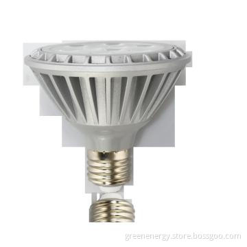PAR30, 120V, dimmable, 9LEDs, silvery finish, die-casting housing